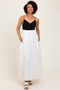 Cream Colorblock Open Tie Back Maxi Dress