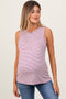 Lavender Striped Maternity Tank Top