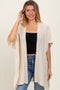 Cream Crochet Trim Rustic Cover Up