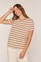 Mocha Multi-Striped T-Shirt