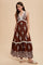 Brown Border Print Resort Maxi Dress