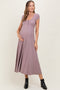 Mauve Button Down Maternity Maxi Dress