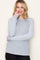 Heather Grey Waffle Knit Long Sleeve Top