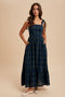 Hunter Green Plaid Sleeveless Cotton Maxi Dress