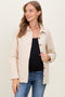 Cream Quilted Button Maternity Jacket