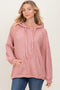 Mauve Long Sleeve Solid Hoodie Top