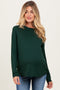 Forest Green Long Sleeve Maternity Top