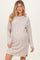 Cream Speckle Knit Maternity Sweater Dress
