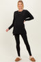 Black Brushed Knit Maternity Oversized Top and Legging Set