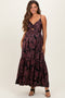 Black Paisley Sleeveless Twist Front Maternity Maxi Dress
