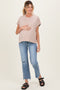 Light Blue Distressed Open Knee Fray Hem Straight Leg Maternity Jeans