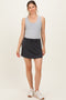 Black Mineral Wash Pocket Maternity Skort