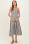 Off White Striped Strapless Maternity Maxi Dress