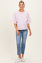 Light Pink Oversized Striped Maternity Boyfriend Tee