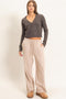 Taupe Wide Leg Lounge Pants