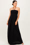Black Smocked Halter Maxi Dress