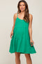 Green Front Button Tiered Maternity Dress