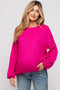 Fuchsia Basic Drop Shoulder Maternity Sweater