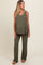 Olive Rib Knit Tank and Pant Maternity Set
