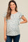 Blue Floral Ruffle Sleeve Maternity Blouse