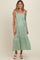Jade Striped Shoulder Tie Maternity Midi Dress