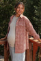 Mauve Plaid Textured Maternity Shirt Jacket