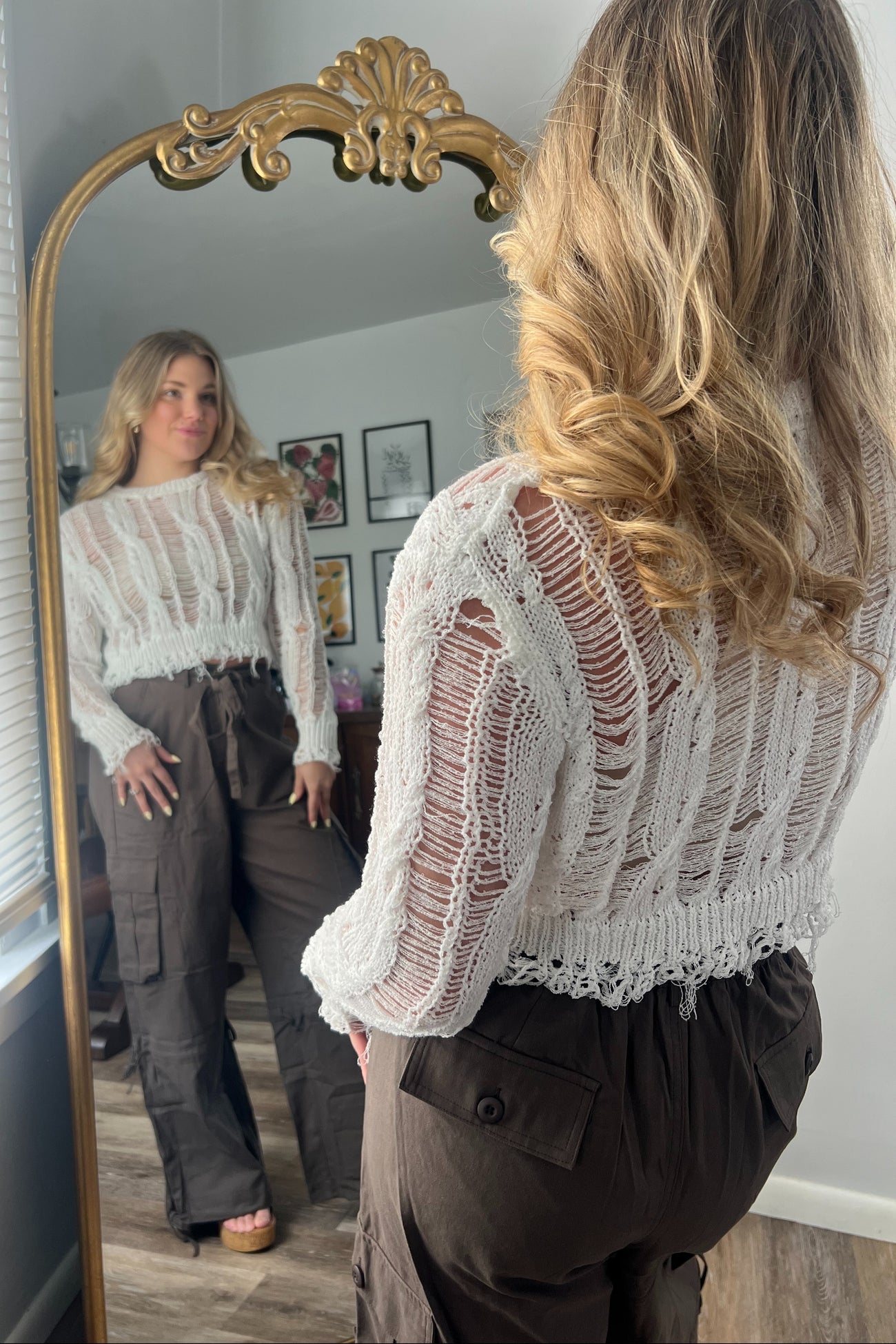 Ash High-Rise Drawstring Cargo Wide Leg Pants