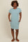 Light Olive Ribbed Round Hem Dress