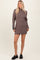 Mocha Colorblock Mock Neck Sweater Dress