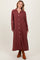 Rust Long Sleeve Button Down Maxi Dress