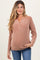 Rust Washed Knit Button Detail Maternity Sweater