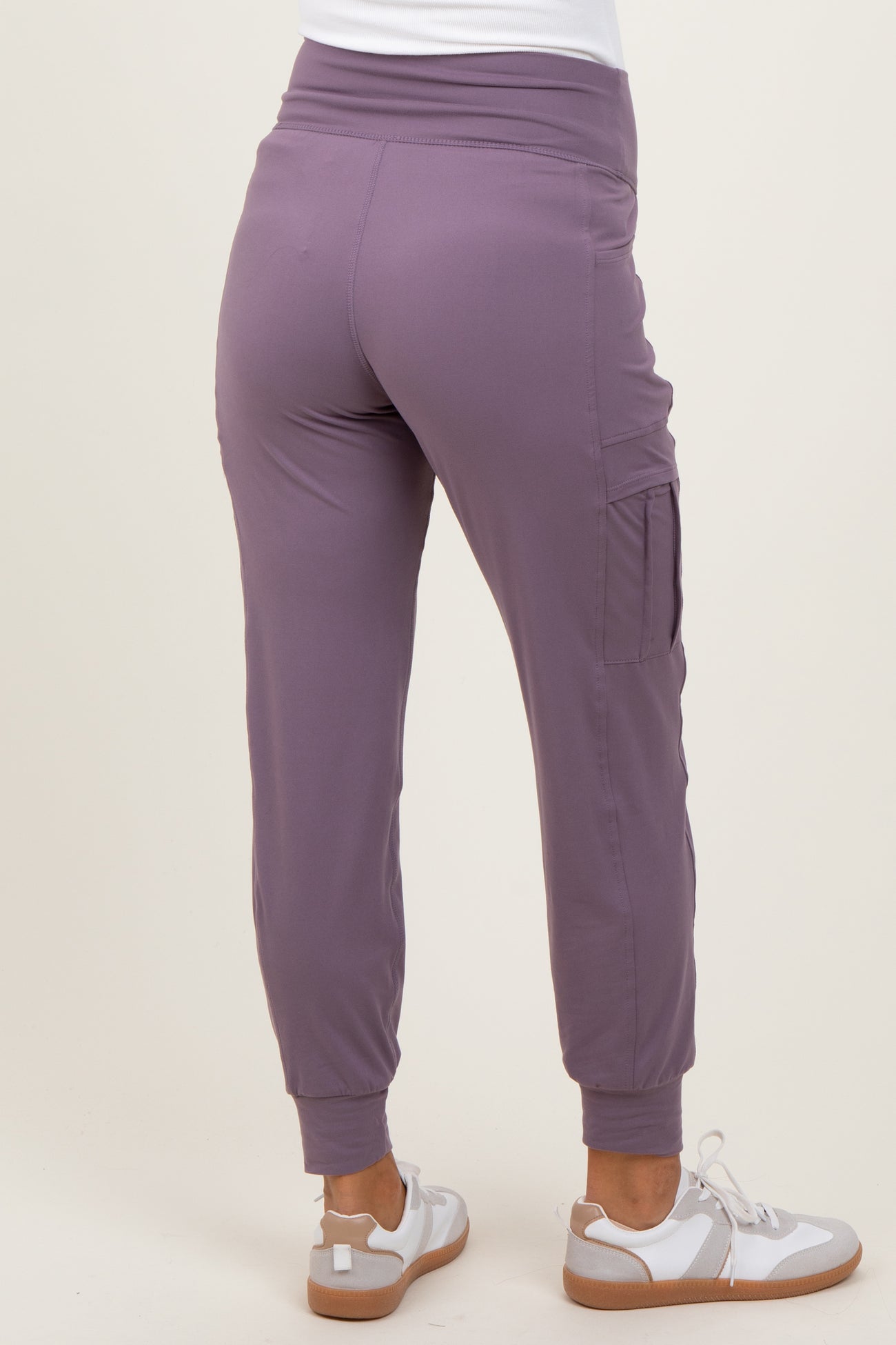 Violet Cargo Pocket Maternity Jogger Pants