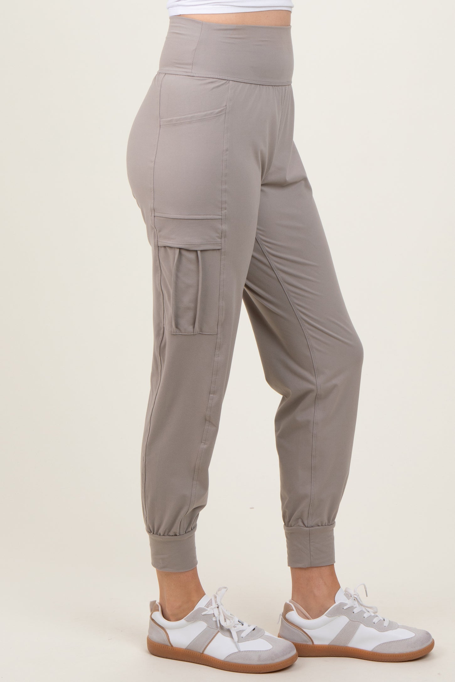 Grey Cargo Pocket Jogger Pants