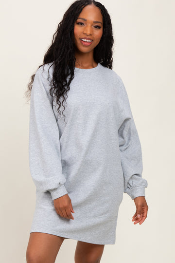 Heather Grey Ultra Soft Sweatshirt Dress