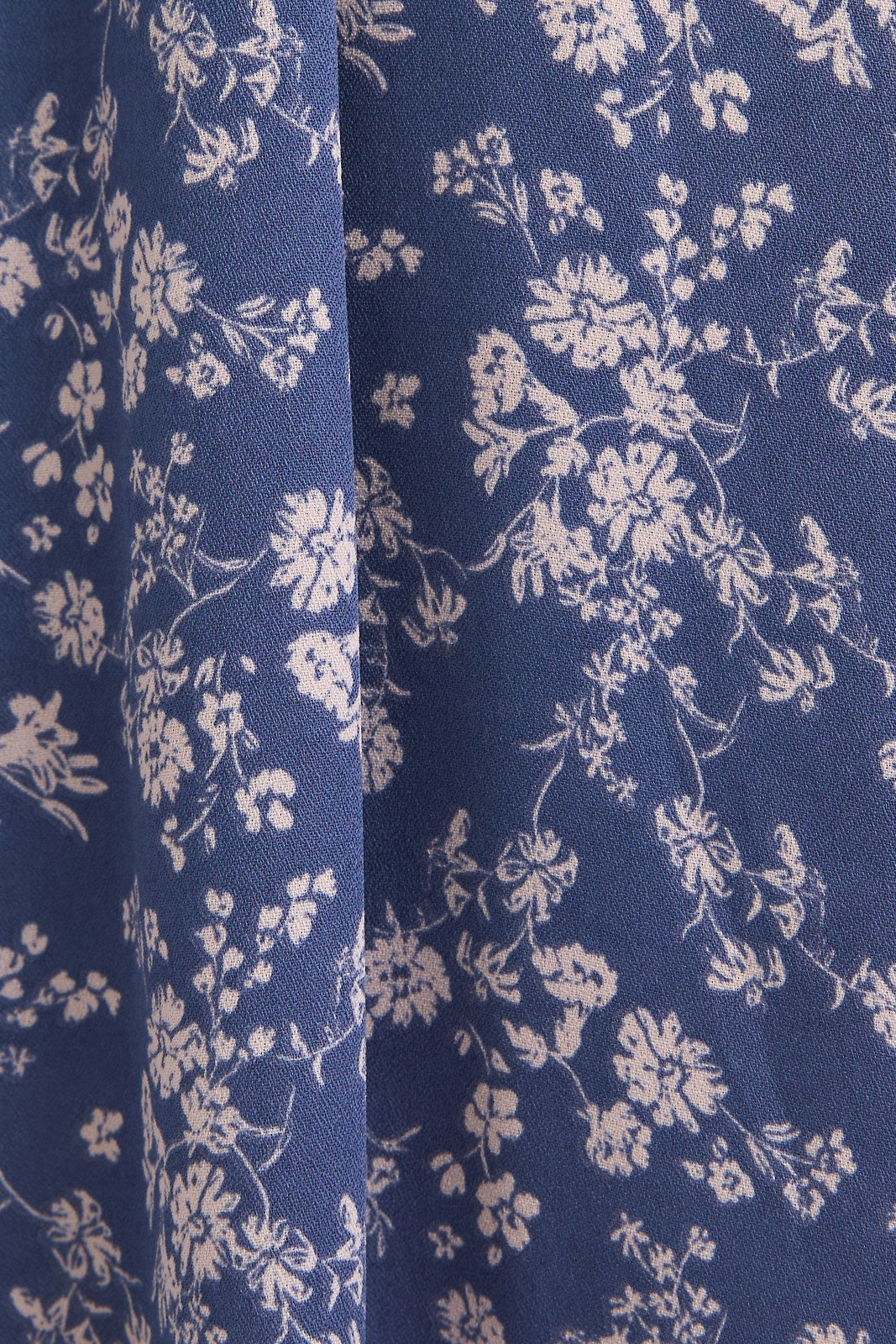Blue Floral Button Down 3/4 Sleeve Maxi Dress