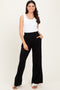 Black Basic Wide Leg Pocketed Pants