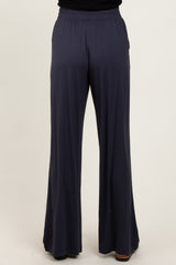 Charcoal Basic Wide Leg Pocketed Pants