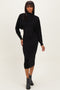 Black Bodycon Dress And Sweater Set