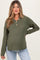 Light Olive Diamond Knit Button Detail Maternity Sweater