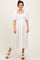 White Textured Midi Dress