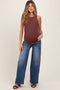Blue Relaxed Wide Leg Maternity Jeans