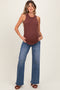Medium Classic Wash Wide Leg Maternity Jeans