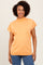 Orange Mock Neck Knit Top