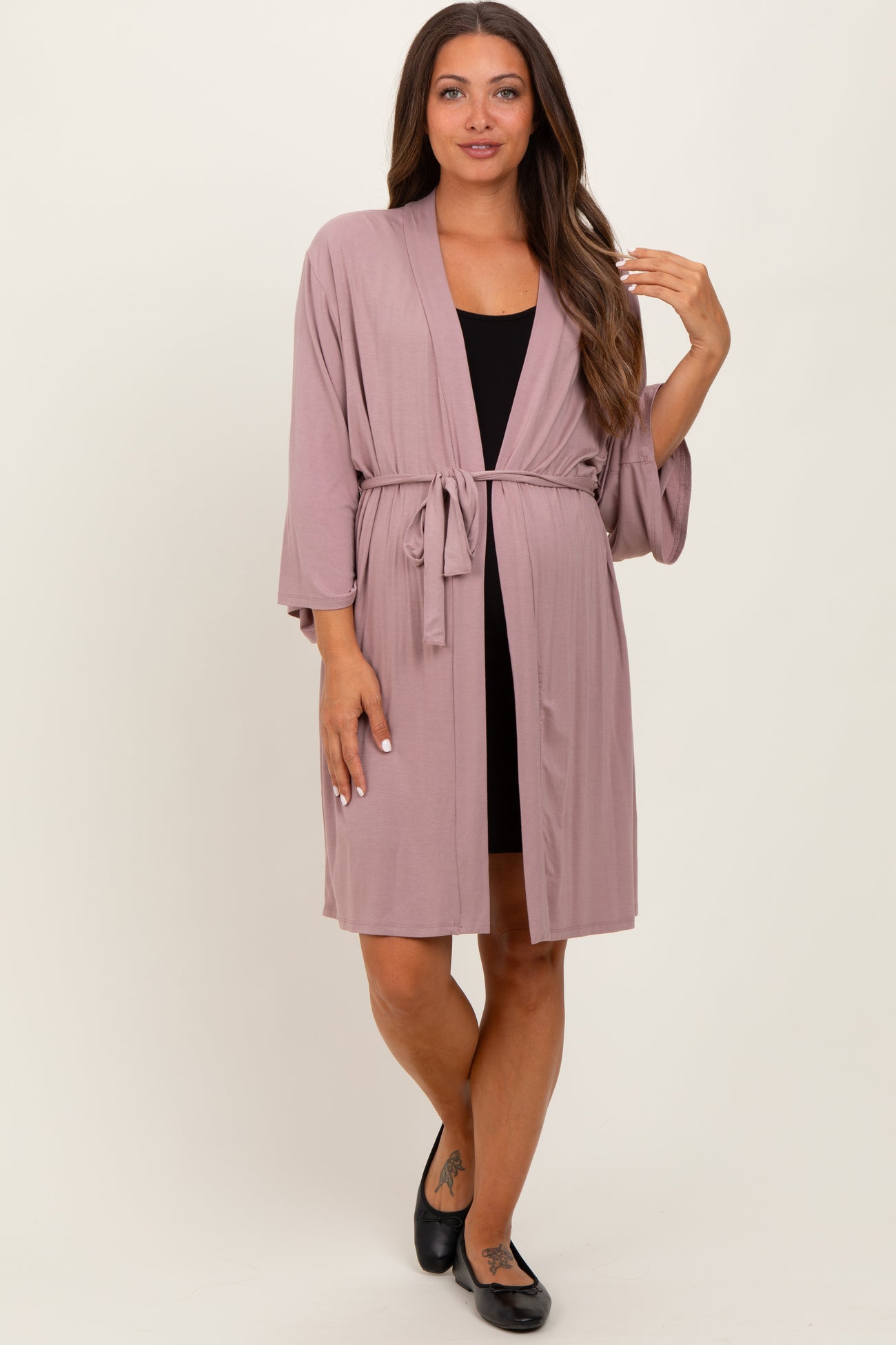 Mauve Delivery/Nursing Maternity Robe