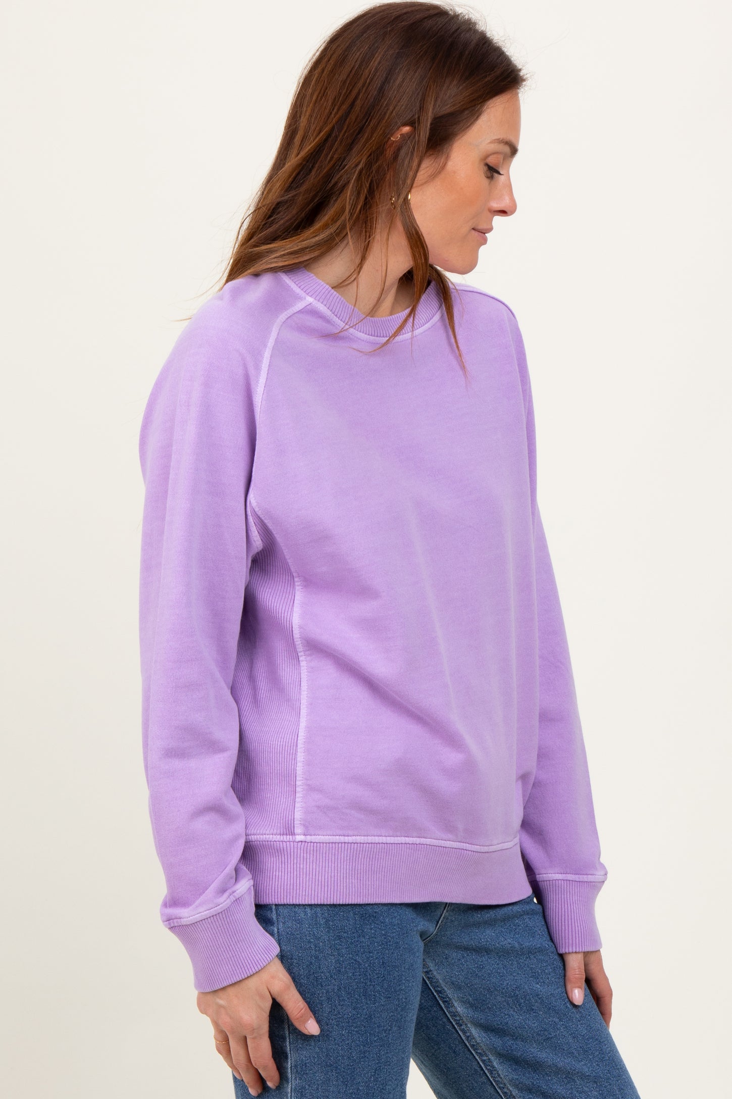 Lavender French Terry Vintage Wash Pullover
