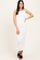 White Sleeveless Ribbed Maxi Dress