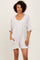 Beige Stripe Dolman Sleeve Linen Blend Romper