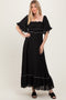 Black Wide Sleeve Maxi Dress