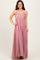 Mauve Crochet Bodice Maxi Dress
