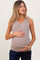Taupe Knit Piping Detail Sleeveless Maternity Top